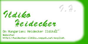 ildiko heidecker business card